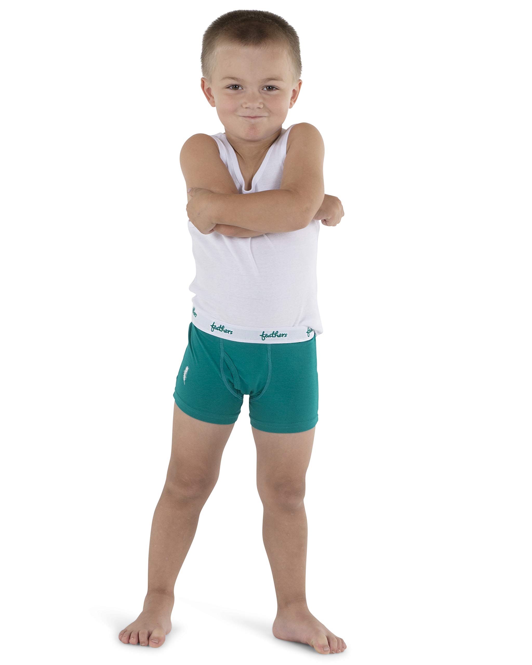 Feathers Boys Cotton Strech Tagless Boxer Briefs Underwear - (3/pack) - Image 4