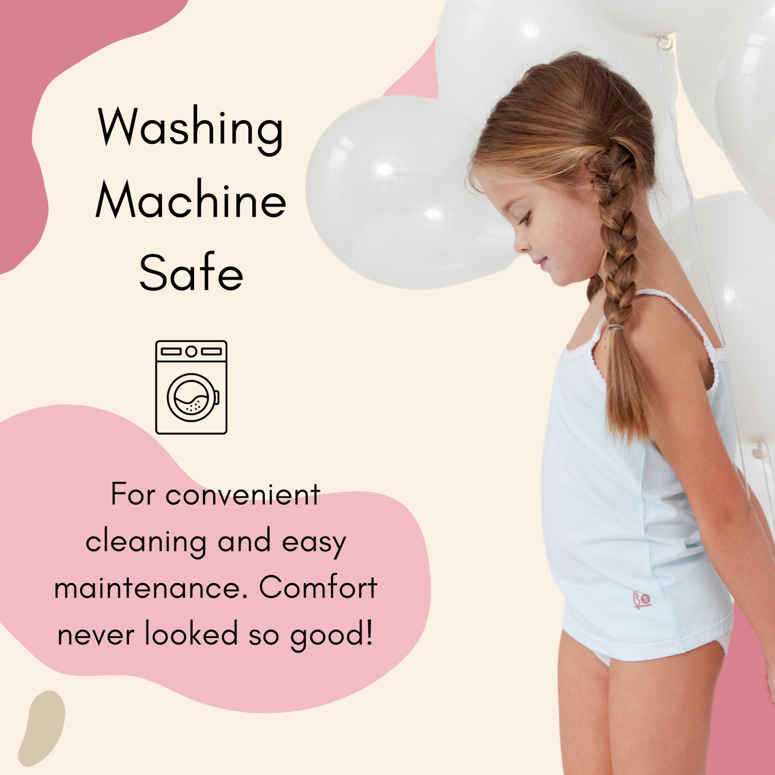 Feathers Girls and Toddler Undershirts - Kids Camisoles - Super Soft Cotton - Image 4