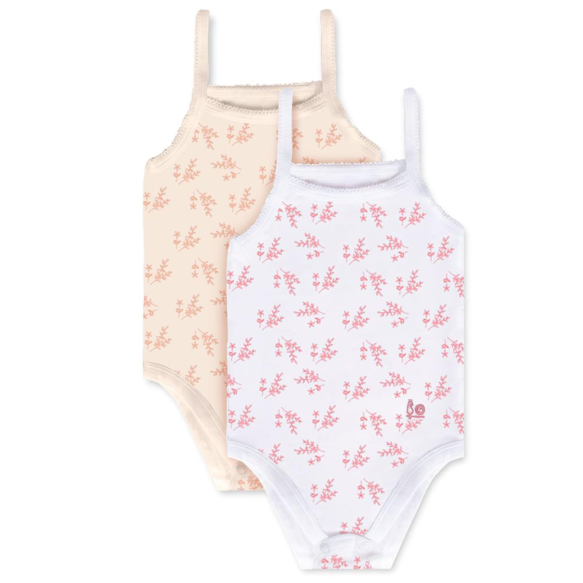 Feathers Leafy Style Tank Top Bodysuits Baby Girl Undershirts – Super Soft One-Piece for Toddler (2 Pack) - Image 7