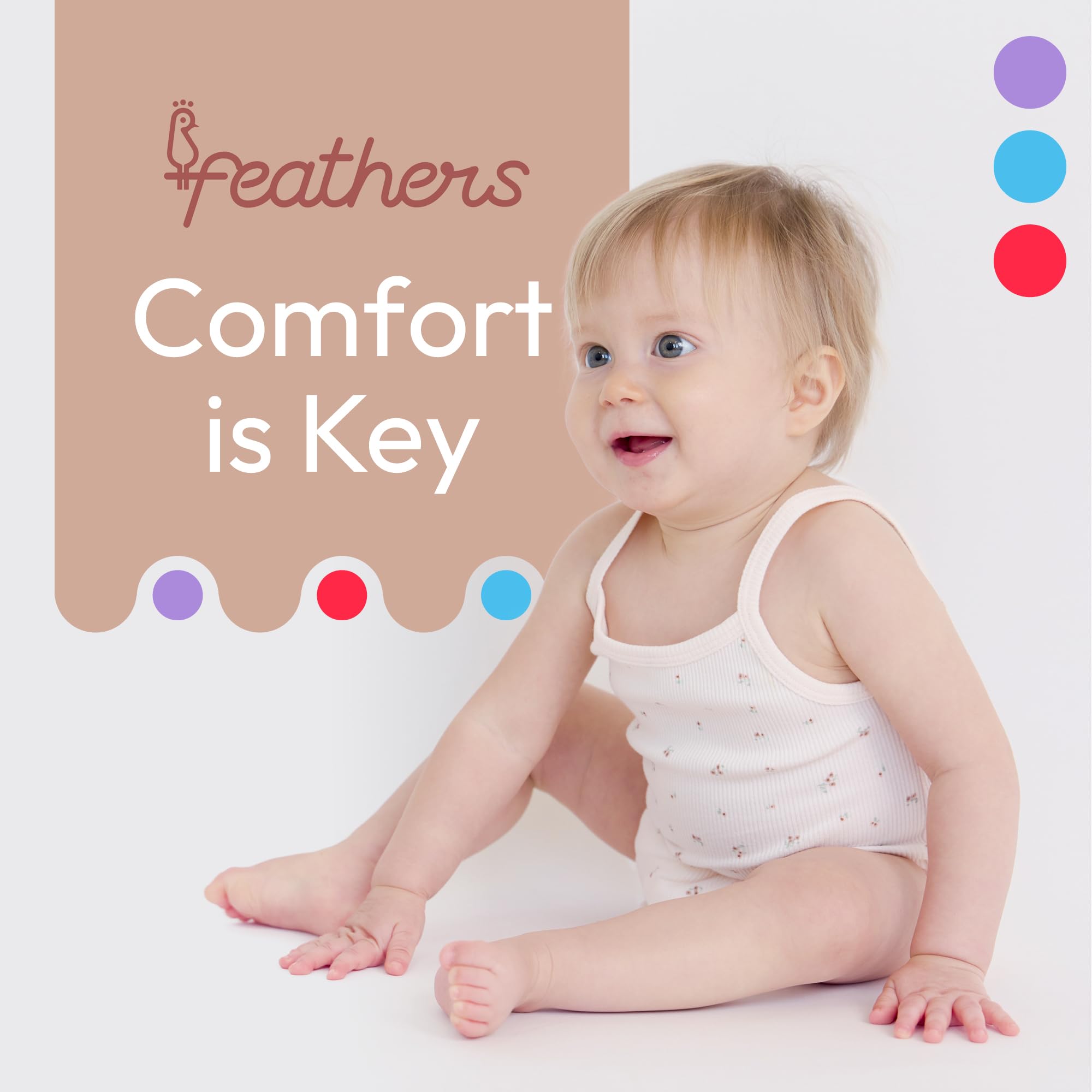 Feathers Super Soft Cotton Tank Top Baby Girl Undershirts – One-Piece Toddler Bodysuit (2 Pack) - Image 5