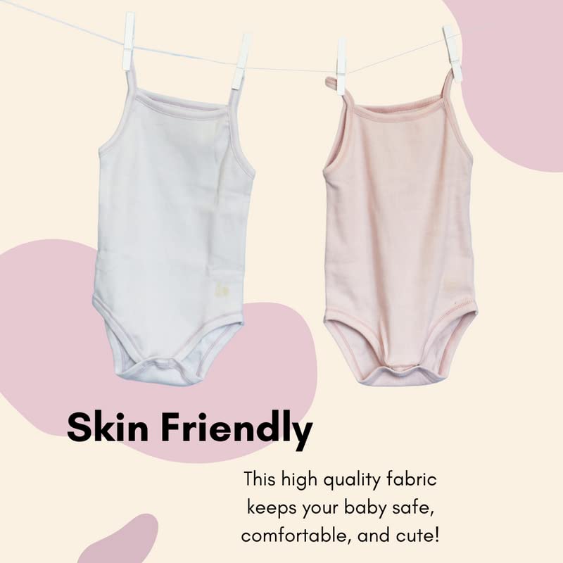 Feathers Tank Top Bodysuits for Baby Girl (2 Pack) Super Soft One-Piece Toddler Bodysuit - Image 3