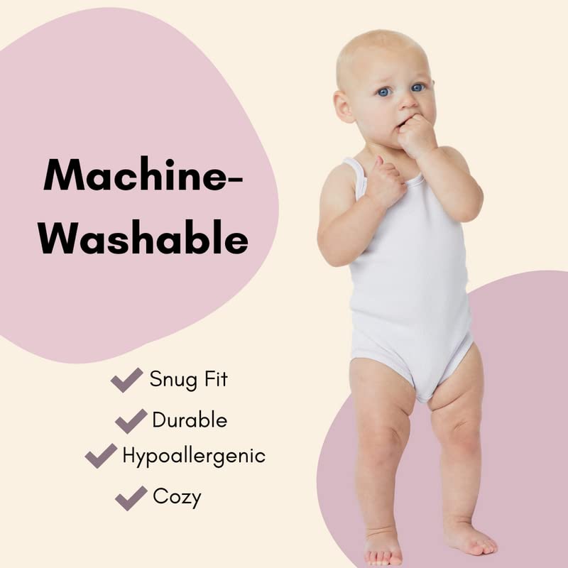 Feathers Tank Top Bodysuits for Baby Girl (2 Pack) Super Soft One-Piece Toddler Bodysuit - Image 4